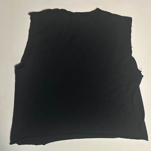 Vintage Sublime Sun Cut-Off Sleeveless Cropped Graphic Band Tee Black Size S - Picture 3 of 5